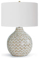Chevron Bone Table Lamp, Natural