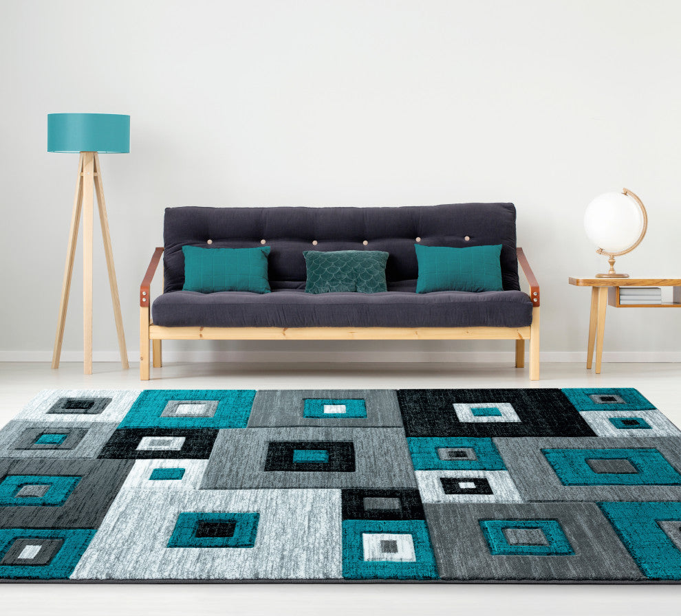 United Weavers Bristol Cicero Turquoise Area Rug 5'3x7'6