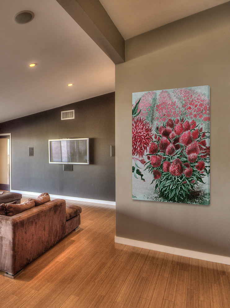 "Wool Flowers 2" Painting Print on Canvas