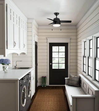 Hunter 5930 Aker 36\" 3 Blade Indoor Ceiling Fan - Blades and LED - White