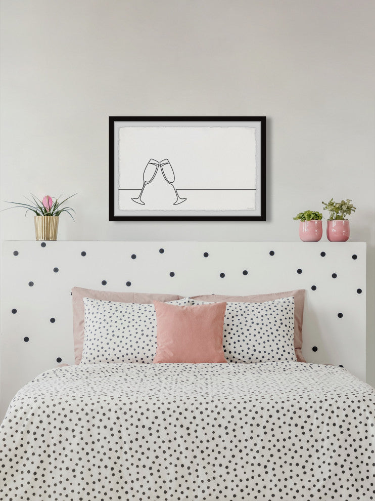 "Champagne Toast" Framed Painting Print, 45x30