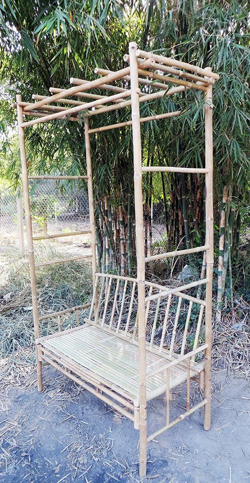 Bamboo Arbor With Seat