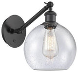 Innovations 317-1W-BK-G124-8 1-Light Sconce, Matte Black