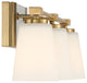 Darby 3-Light Bathroom Vanity Light, Warm Brass