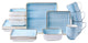 Stone Lain Esmeralda Porcelain 16 Piece Dinnerware Set, Light Blue