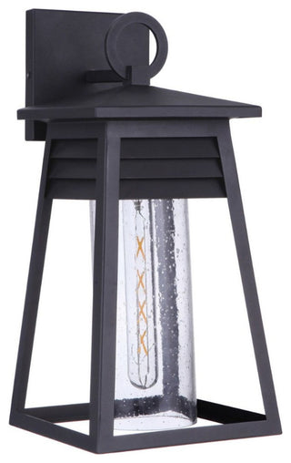 Textured Black One Light Outdoor Wall Mount from the Becca Collection