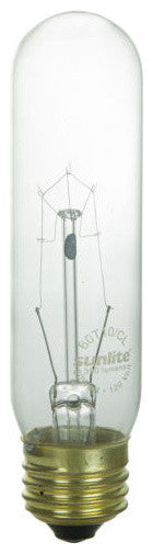 Sunlite 60 Watt T10 Tubular, Medium Base, Clear, 6 Pack