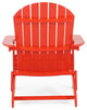 Cartagena Outdoor Acacia Wood Adirondack Chair, Red