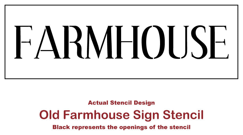 Old Farmhouse Sign Stencil, DIY Rustic Decor, Large