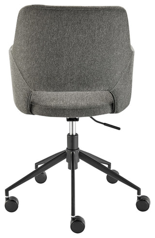 Darcie Office Chair, Charcoal Fabric and Black Base