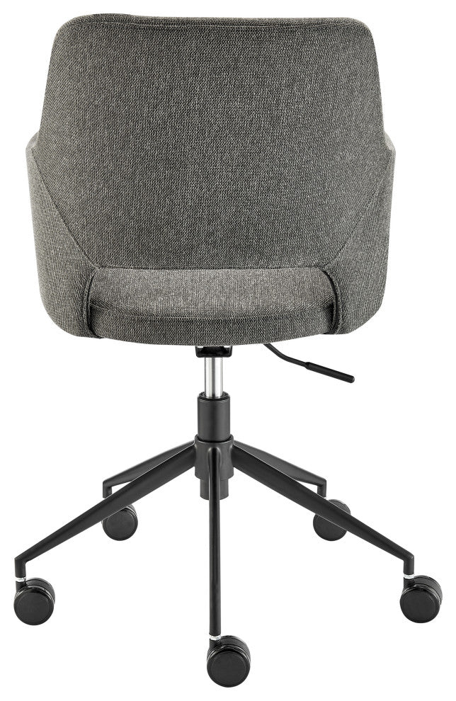 Darcie Office Chair, Charcoal Fabric and Black Base