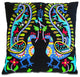Peacock Pillow, Black