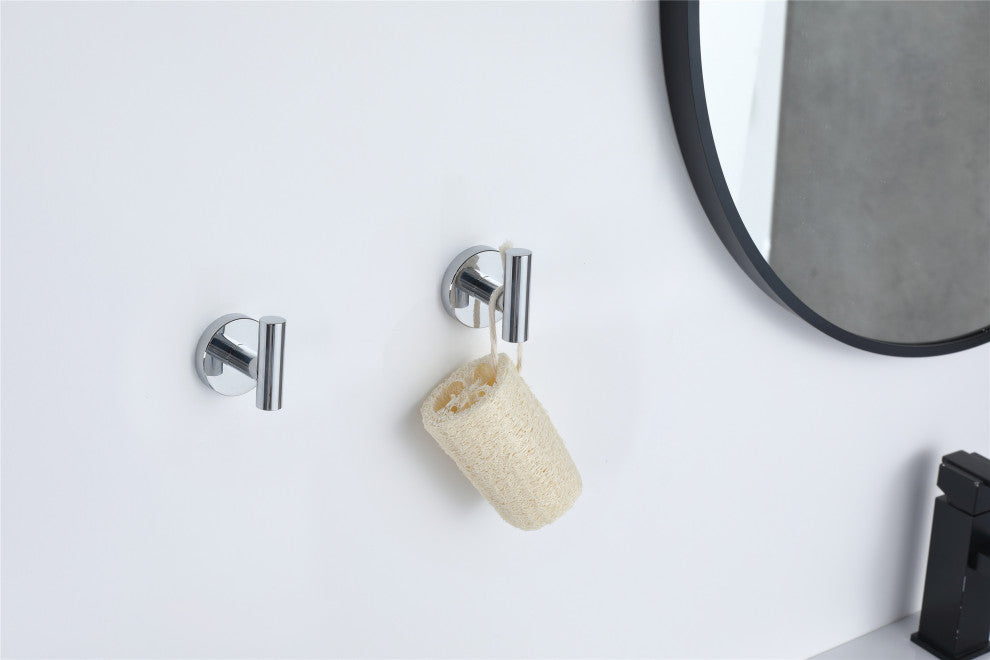 Elizabeth J-Hook Robe Hook in Chrome (Set of 2)