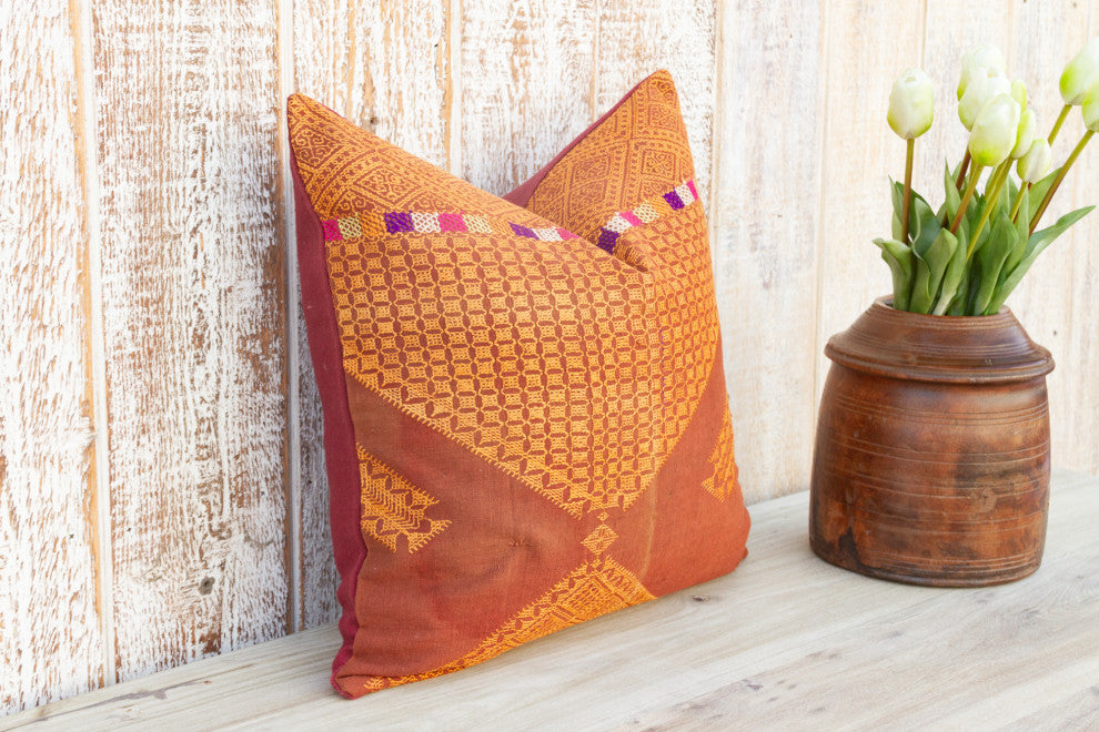 Bita Antique Indian Folk Pillow