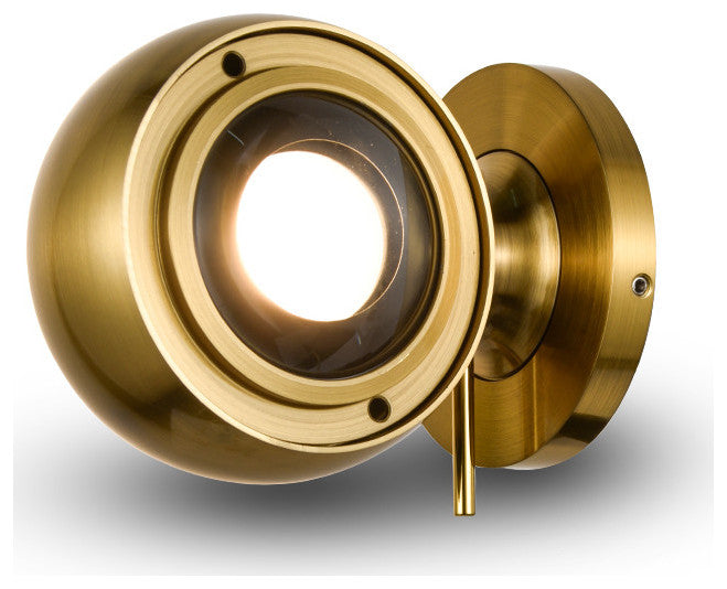 Integrated LED Adjustable Wall Mount ETL Cert. Commercial Grade, Antique Brass