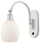 Innovations 518-1W-WPC-G81-LED Eaton 1 Light Sconce, White, Polished Chrome