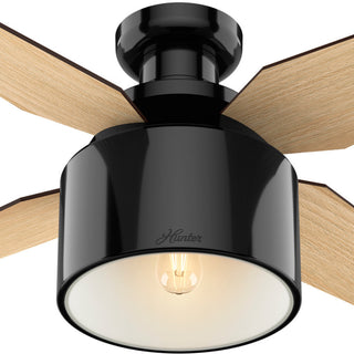 Hunter Fan Company 52" Cranbrook Low Gloss Black Ceiling Fan w/ Light/Remote