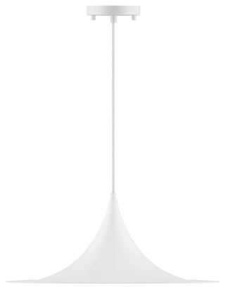 Costa LED Pendant, Replaceable LED, Matte White, 19in