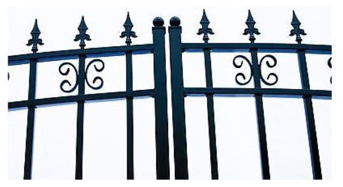 Aleko Iron Dual Swing Gate St. Louis Style, 16'