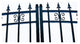 Aleko Iron Dual Swing Gate St. Louis Style, 16'