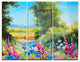 "World of Flowers" Glossy Metal Wall Art, 3 Panels, 36"x28"