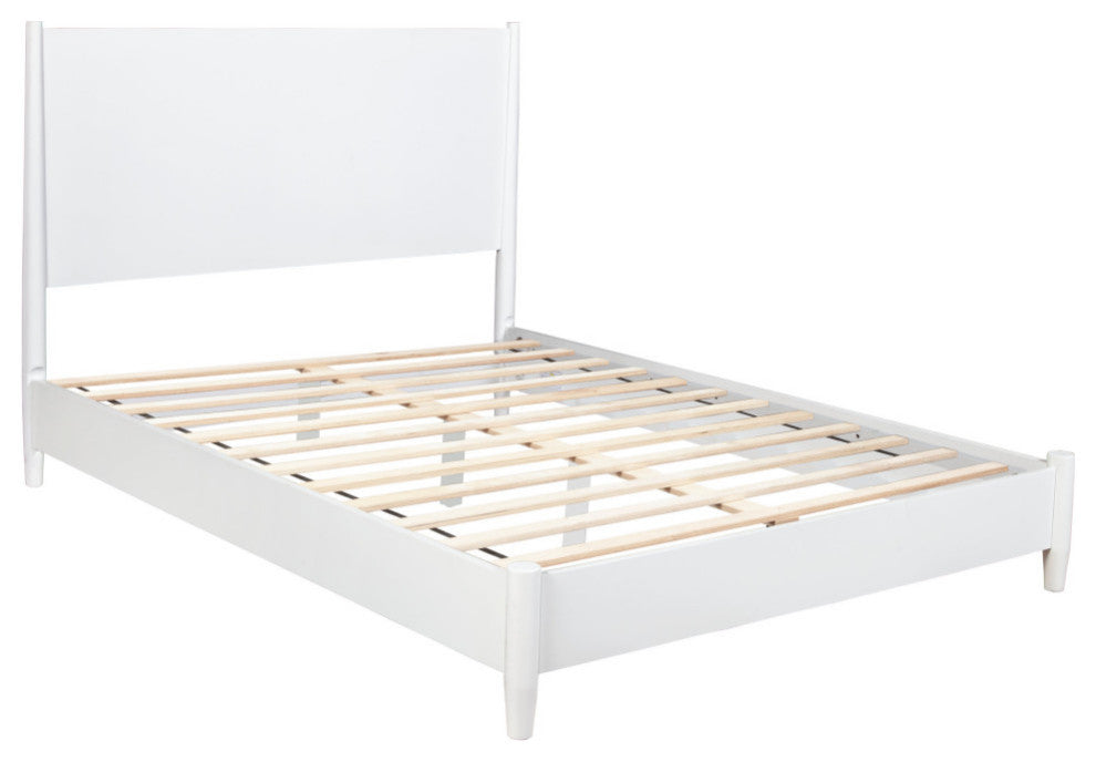 Flynn California King Platform Bed, White