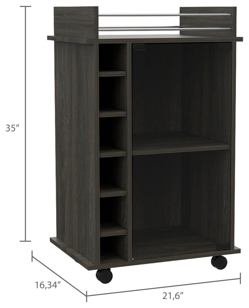 Huali Bar Cart, Espresso