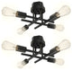 2 Pack, Black Ceiling Light Fixture, 4 Light Sputnik