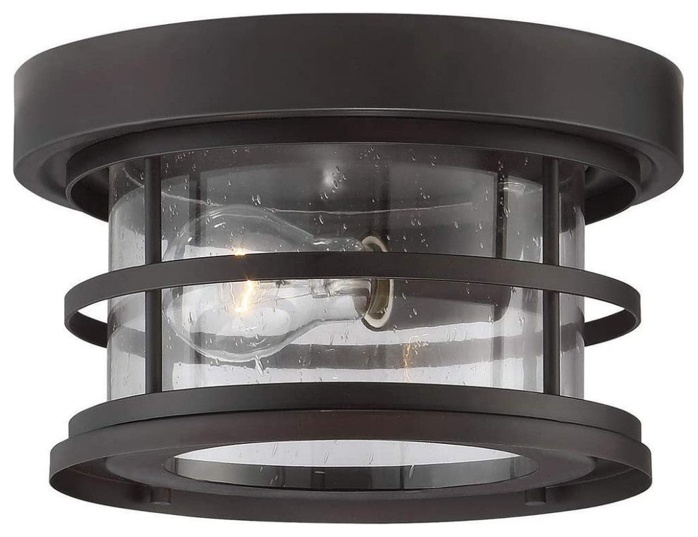 Bronze Glass Ceiling Light Fixture, Industrial, Farmhouse