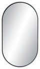 Metal Frame Shatterproof Wall Mount Mirror, FM4, Matte Black, 24"x44"
