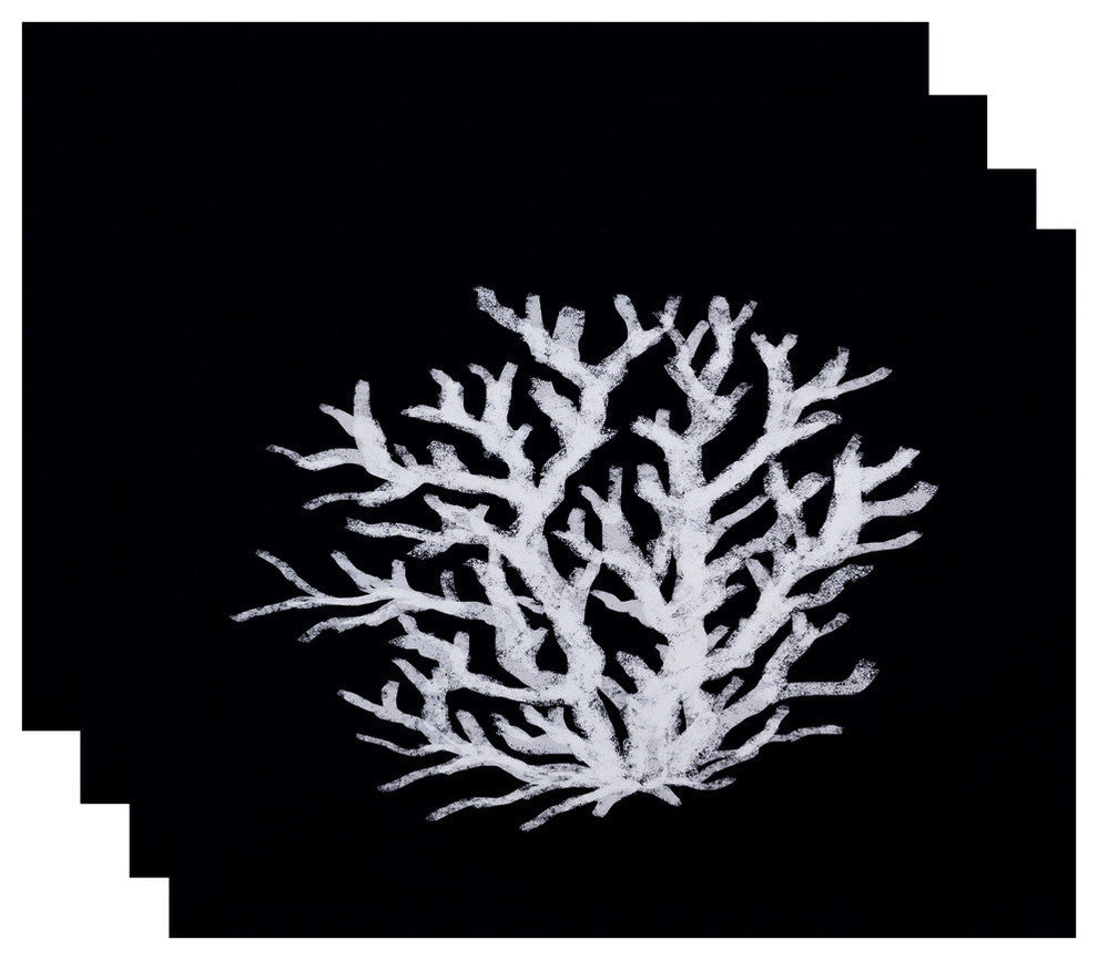 Coral Reef Geometric Print Placement, Bewitching, Set of 4