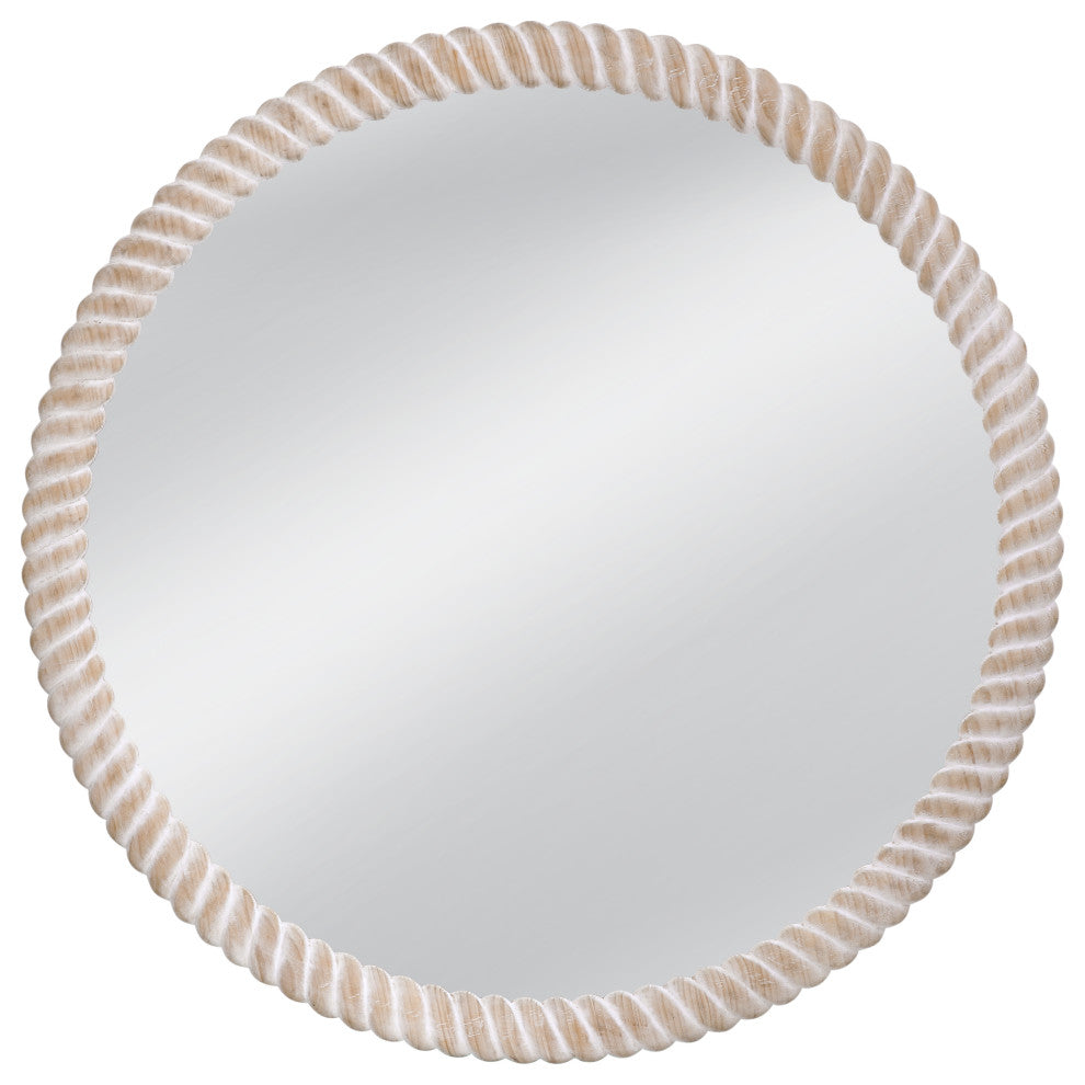 Ely Wall Mirror - Weathered White
