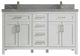 Cambridge 60 Double Bathroom Vanity in Coventry Gray 2" Piatra Gray