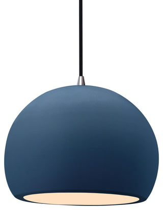 Radiance Medium Globe Pendant, Midnight Sky/Matte White Frame, LED, Black Cord