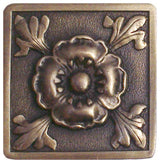 Poppy Knob, Antique-Style Brass