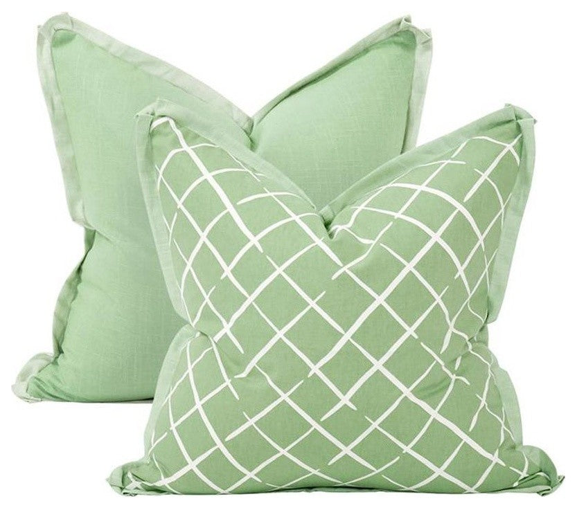 Howard Elliott Madcap Cottage Cove End Palm 24" x 24" Pillow - Down Insert