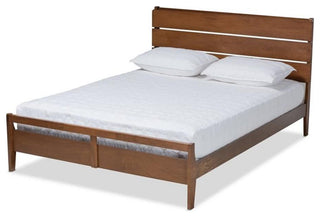 Baxton Studio Avena Queen Size Brown Finished Wood Platform bed
