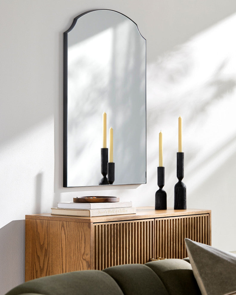 Galey Alix x Livabliss Landon GALA-1001 Accent Mirror, Black, 35"H x 24"W x 1"D