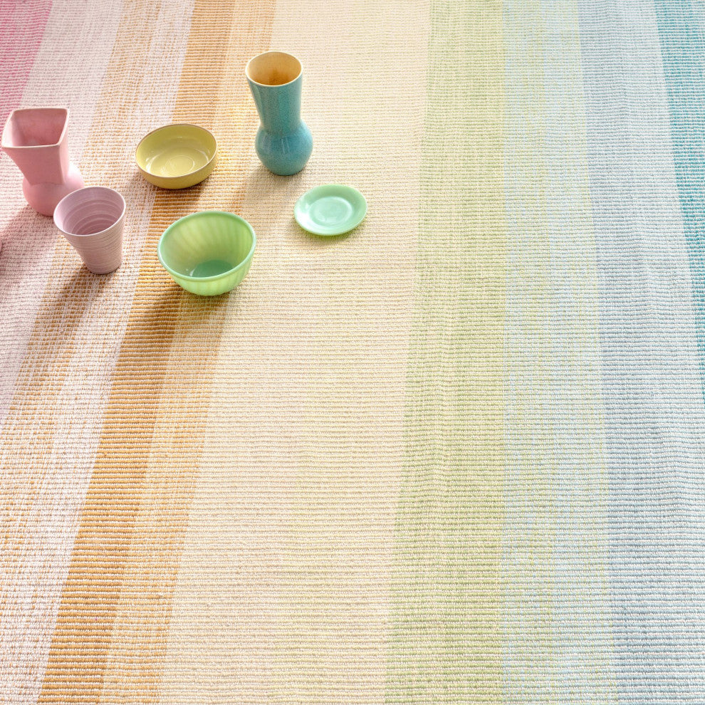 Dash & Albert Watercolor Horizon Handwoven Cotton Rug, Multi, 2' x 3'