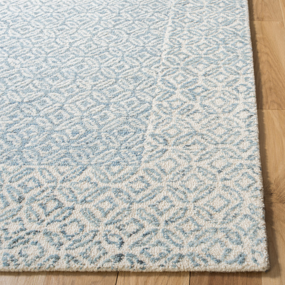 Safavieh Couture Abstract Collection, ABT342 Rug, Blue/Ivory, 2'x3'