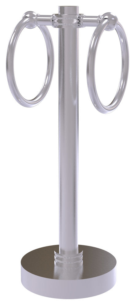 Vanity Top 2 Towel Ring with Dotted Accents, Satin Chrome