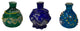 3 Piece Distressed Look Color Glass Small Bottle Vase Display Hws2468