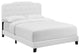 White Amelia Queen Upholstered Fabric Bed