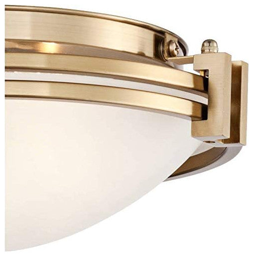 Mid Century Modern Close to Ceiling Light Flush Mount Fixture Glass Ceiling Lamp