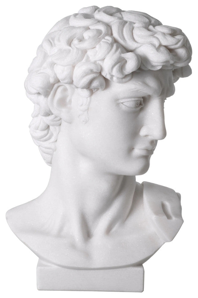 White Marble Head Sculpture, Eichholtz David