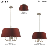 Livex Lighting Brushed Nickel 4-Light Pendant Chandelier