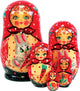 Russian 5 Piece Bunny Nested Doll Set