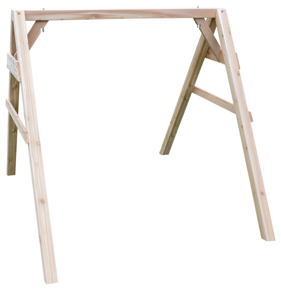 Cedar A-Frame Swing Stand for Swing or Swingbed, Unfinished, 4 Foot, 4 X 4