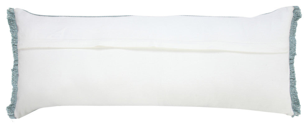 Ox Bay Blue Solid Organic Cotton Pillow Cover, 14"x36"