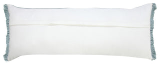 Ox Bay Blue Solid Organic Cotton Pillow Cover, 14"x36"